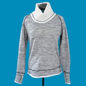 Avalanche Gray & Black Funnel Neck Fleece Pullover